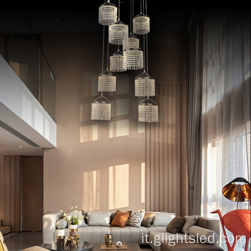 lampadari moderni a soffitto di lusso in cristallo K9 72w 120w